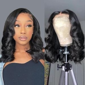 14-Inch Body Wave Bob Wig - 100% Human Hair