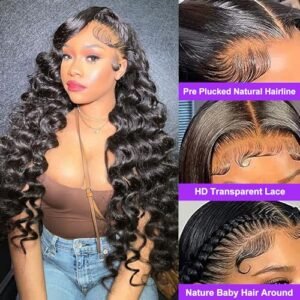 200 Density Deep Wave Lace Front Wig – 22 Inch Elegance