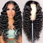 200 Density Deep Wave Lace Front Wig – 22 Inch Elegance