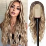 26-Inch Ombre Blonde Wavy Wig for Effortless Style