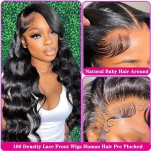 28-Inch Body Wave Lace Front Wig - 180 Density, Glueless