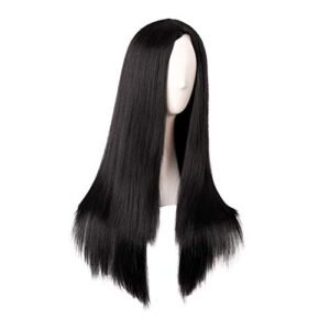 MapofBeauty 28” Long Black Straight Synthetic Wig