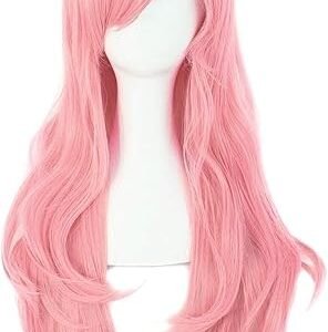 MapofBeauty 28" Pink Curly Cosplay Wig - Fluffy & Fun!